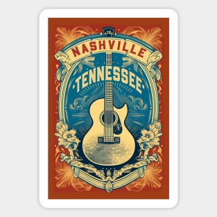 Nashville Guitar Poster Magnet